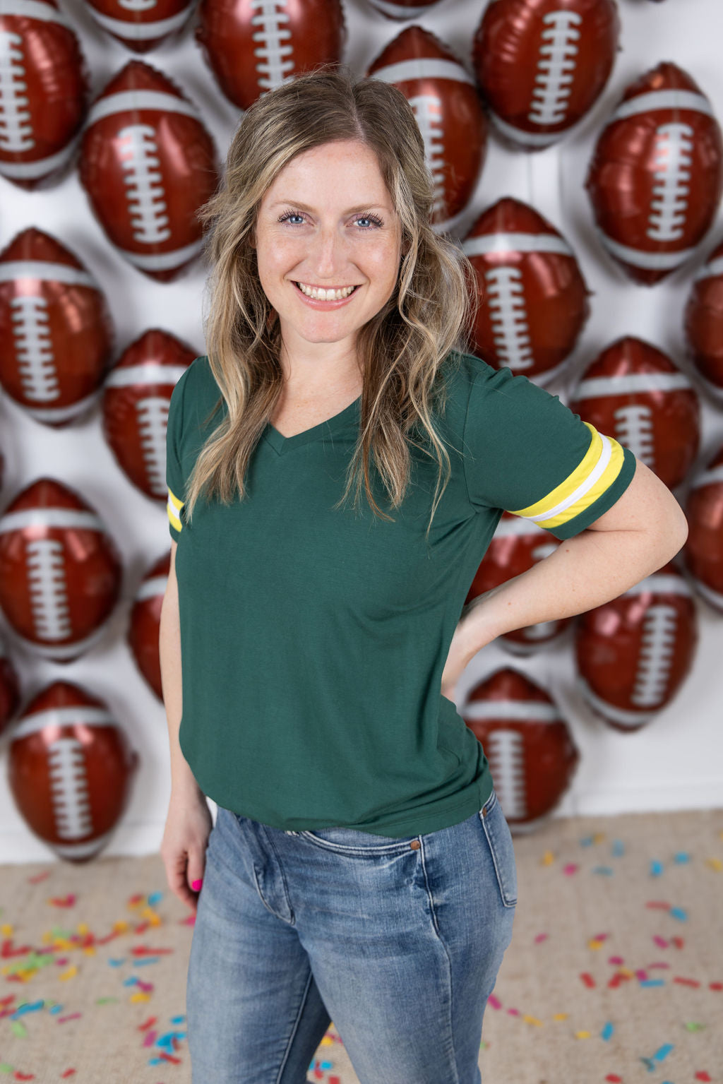 GameDay Tessa Short Sleeve Top - Green Bay